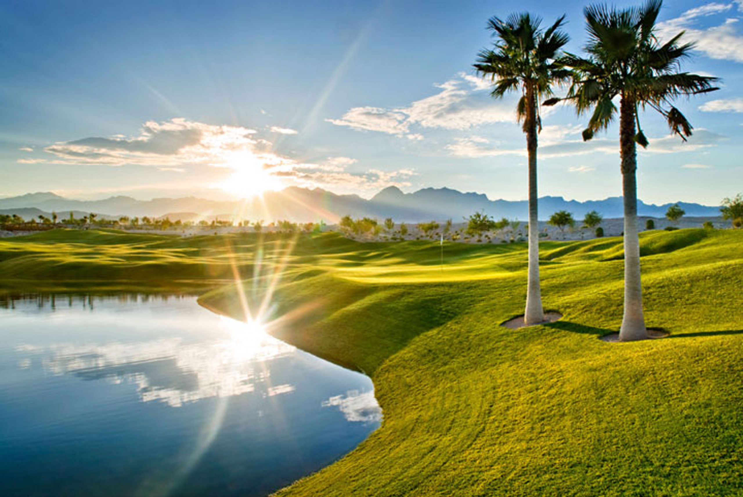 Coyote Springs Golf Club A Jack Nicklaus Signature Golf Course in Coyote  Springs Nevada providing a premier golf experience to Henderson, Mesquite  and Las Vegas sunset and palm trees – Coyote Springs