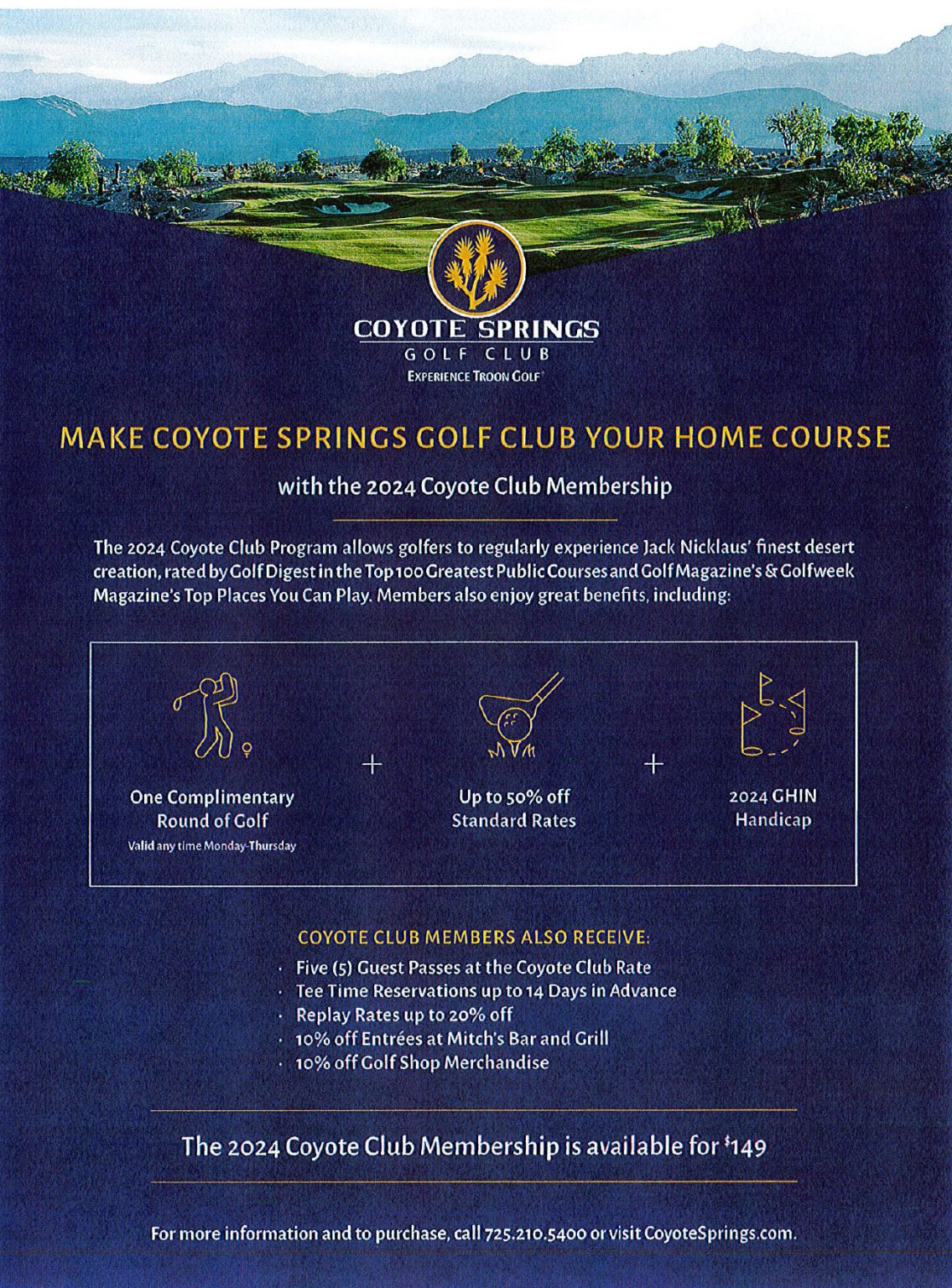 Coyote Club & Rates – Jack Nicklaus Golf Course Specials in Las Vegas